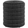 Madura 18" Wide Vintage Coal Round Wicker End Table