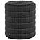 Madura 18" Wide Vintage Coal Round Wicker End Table