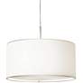 Mae 20" Wide Satin Nickel and White Drum Pendant Light
