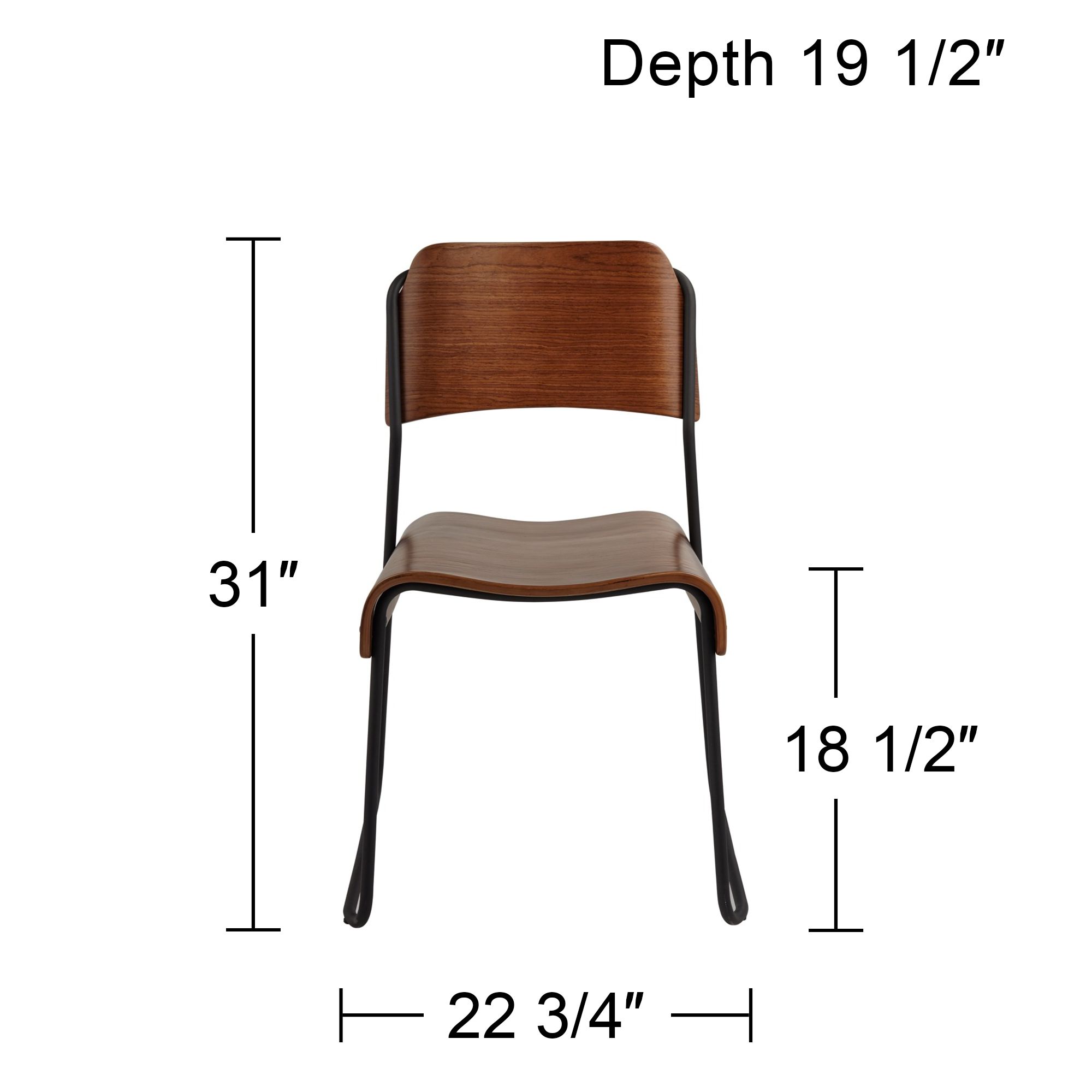 Mael Modern Bentwood and Steel Chair