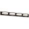 Maen 50" Wide Dark Bronze 4-Light Bathroom Vanity Light