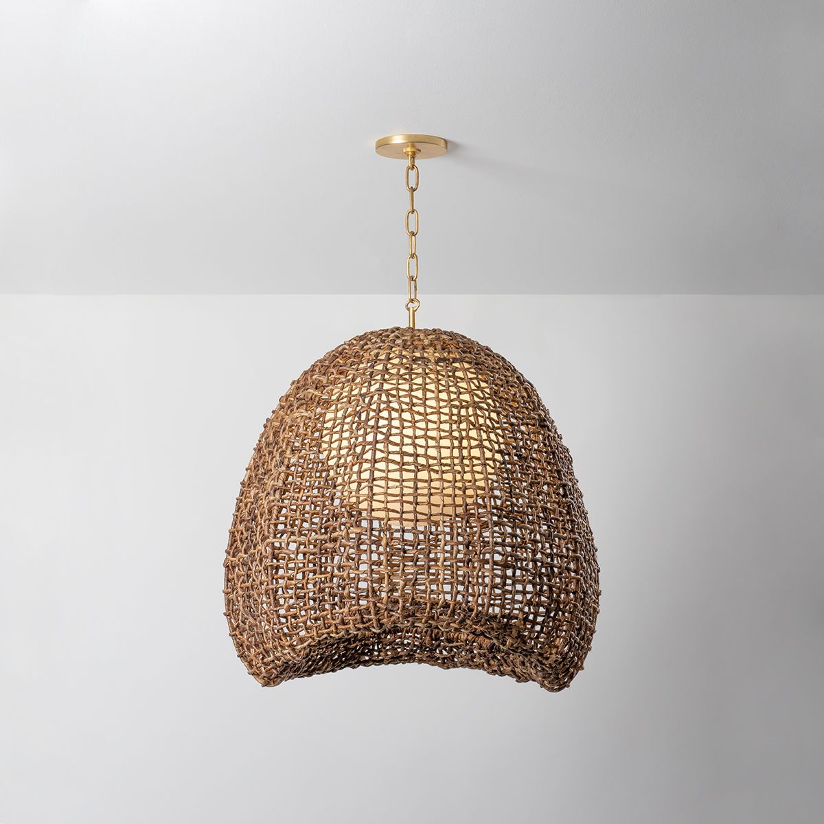 Image 5 Maester 24" Wide Vintage Gold Leaf Pendant Light more views