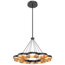 Maestro 32 1/4" Wide Black and Gold LED Chandelier