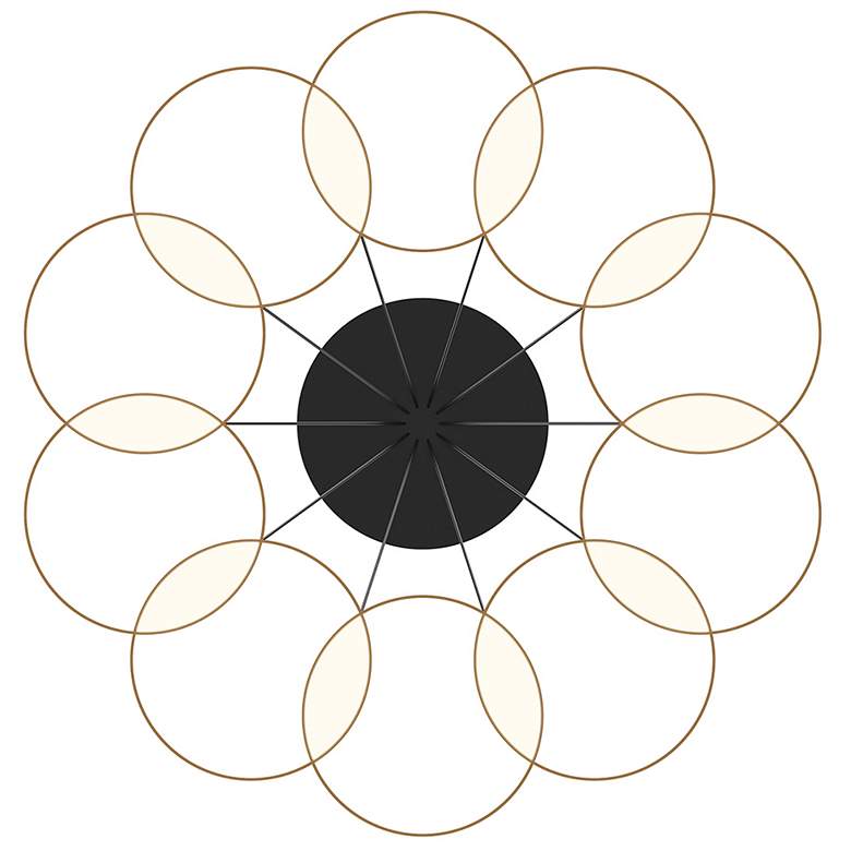 Image 5 Maestro 32 1/4" Wide Black and Gold LED Chandelier more views