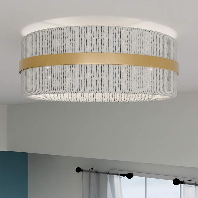 Image 1 Maeve 2-Light Brushed Gold Flush Mount