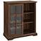 Maeve 31 1/2" Wide Dark Walnut Wood 1-Door Bar Cabinet