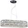 Magari 33" Wide Chrome LED Crystal Island Pendant