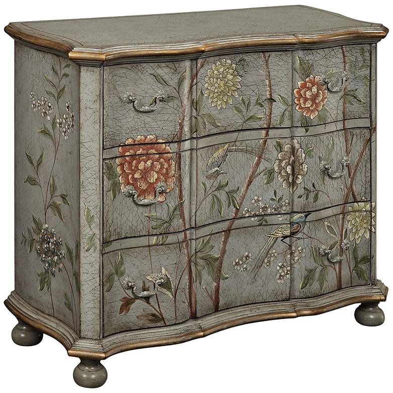 Image 1 Magdalene Floral 3-Drawer Hand-Painted Chest