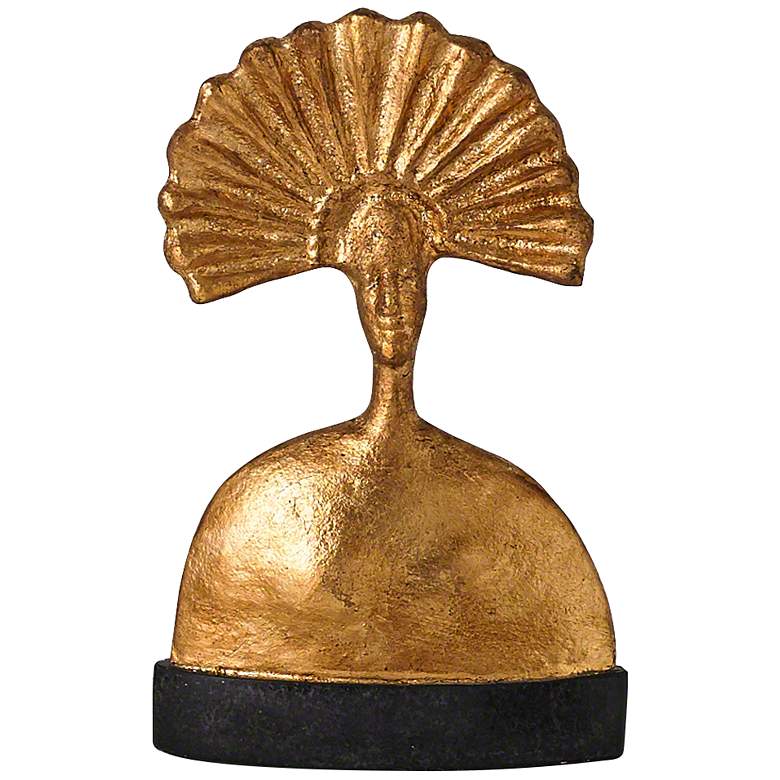 Image 1 Magdalene Gold Leaf 8 inch High Female Figurine on Granite