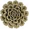 Magdalyn Green Ceramic 13" Round Flower Wall Art