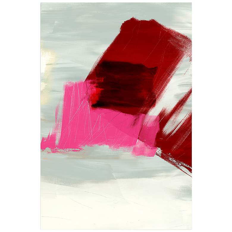 Image 2 Magenta Abstract 1 50 3/4"H Tempered Glass graphic Wall Art