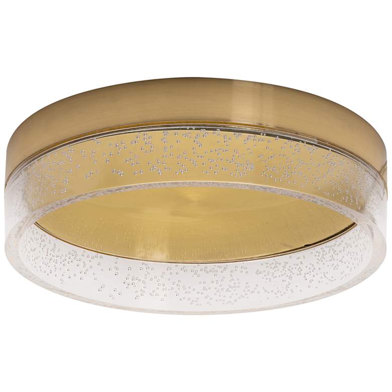 Image 2 Maggie 11 3/4" Wide Round Satin Brass LED Ceiling Light