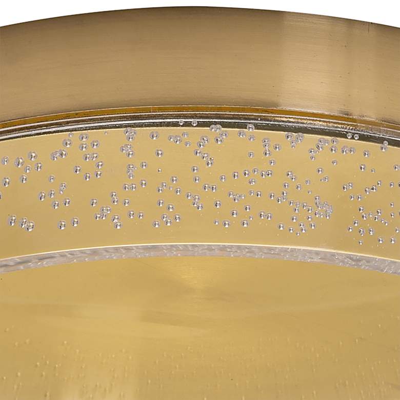 Image 3 Maggie 11 3/4" Wide Round Satin Brass LED Ceiling Light more views