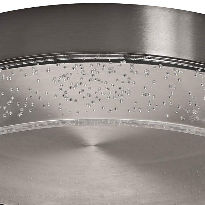 Maggie 11 3/4 inch Wide Round Satin Nickel LED Ceiling Light more views
