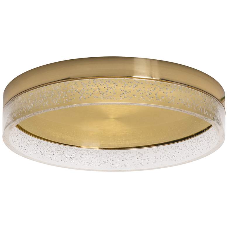 Maggie 15 3/4 inch Wide Round Satin Brass LED Ceiling Light