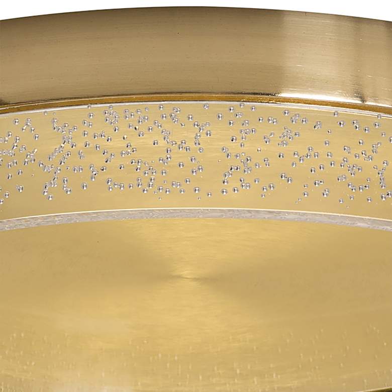 Image 3 Maggie 15 3/4 inch Wide Round Satin Brass LED Ceiling Light more views