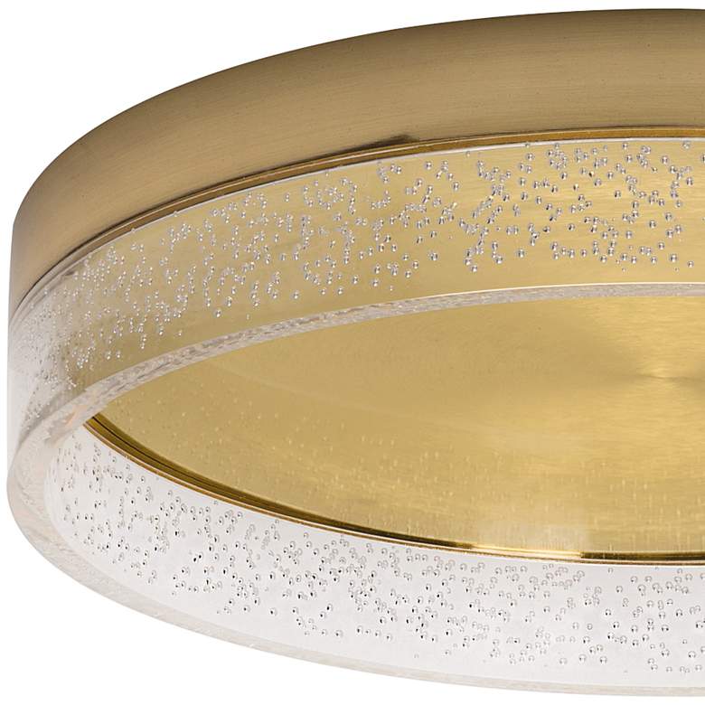 Image 4 Maggie 15 3/4 inch Wide Round Satin Brass LED Ceiling Light more views