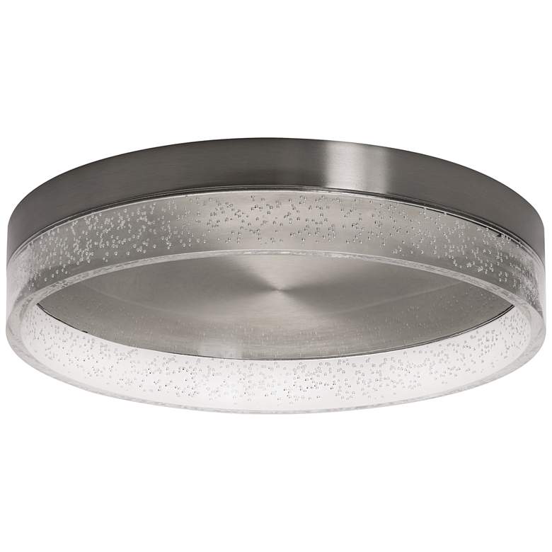 Maggie 15 3/4 inch Wide Round Satin Nickel LED Ceiling Light