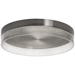 Maggie 15 3/4&quot; Wide Round Satin Nickel LED Ceiling Light