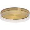 Maggie 15 3/4" Wide Round Satin Brass LED Ceiling Light