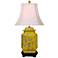Maggie Yellow Fruit Tree Porcelain Hexagonal Jar Table Lamp