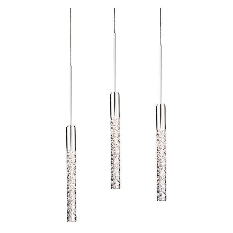 Image 2 Magic 12"W Polished Nickel 3-Light LED Multi Light Pendant