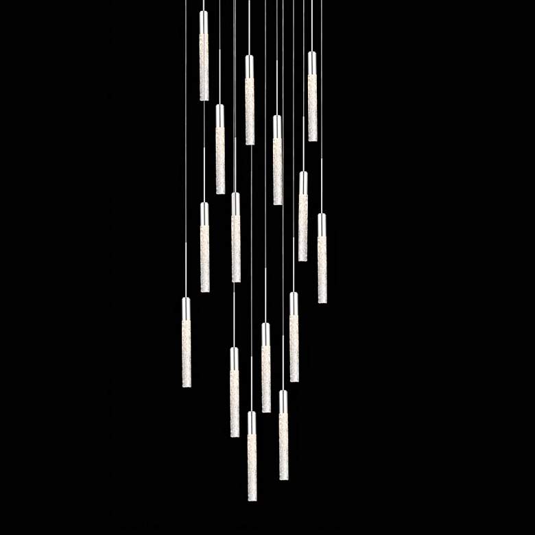 Image 2 Magic 23"W Polished Nickel 15-Light LED Multi Light Pendant more views