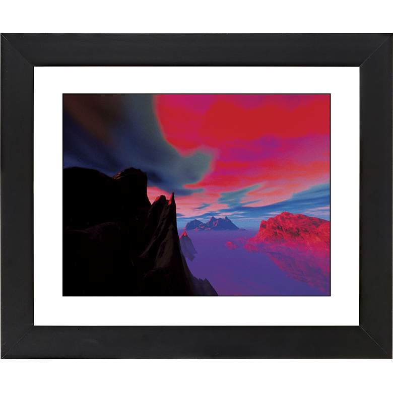 Image 1 Magic Sunset Black Frame Giclee 23 1/4 inch Wide Wall Art