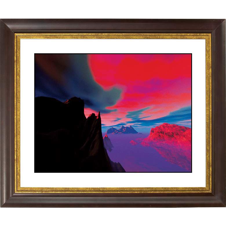 Image 1 Magic Sunset Gold Bronze Frame Giclee 20 inch Wide Wall Art