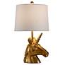 4_Magical Golden Unicorn Table Lamp With White Shade more views