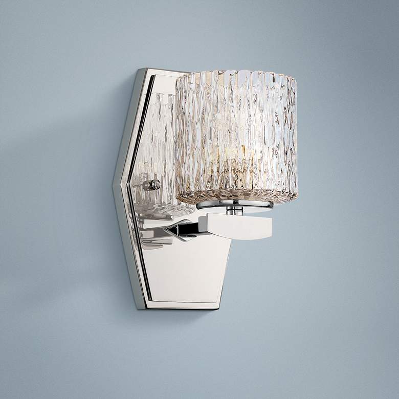Image 1 Maginot 8" High Polished Nickel LED Wall Sconce