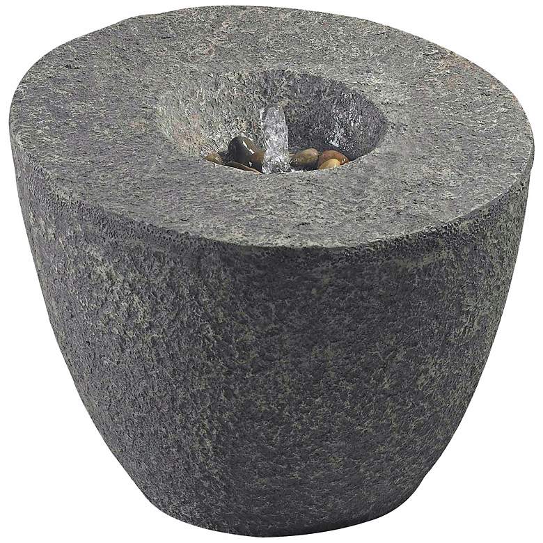 Image 1 Magma 24" High Stone Finish Modern Bubbler Fountain