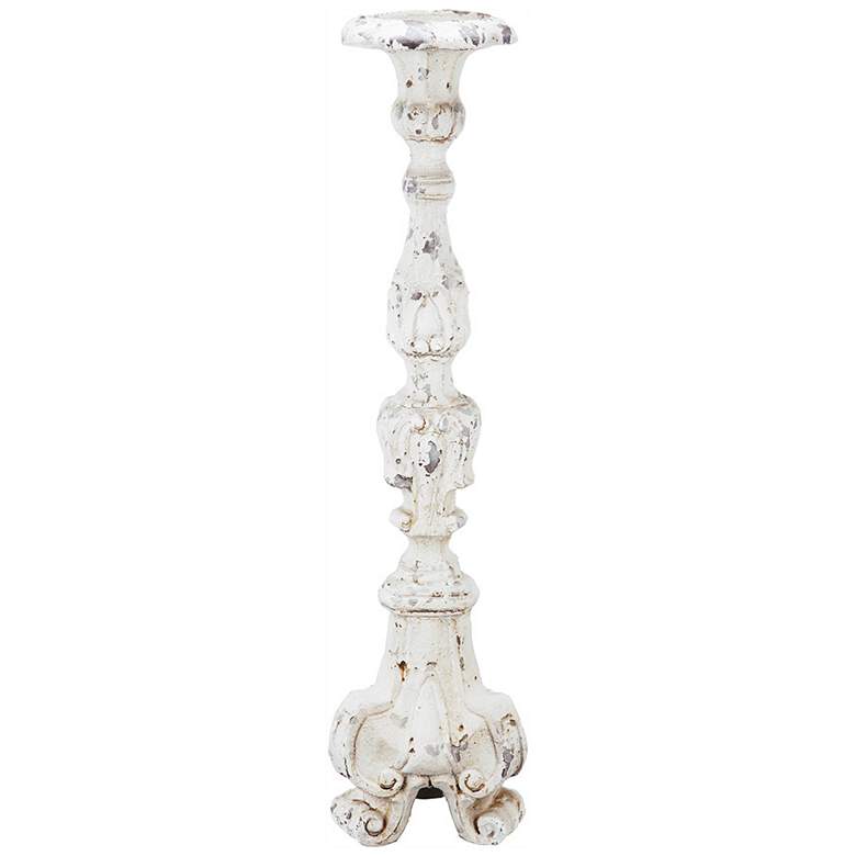 Image 1 Magnesia 27.5" Weathered White Candle Holder