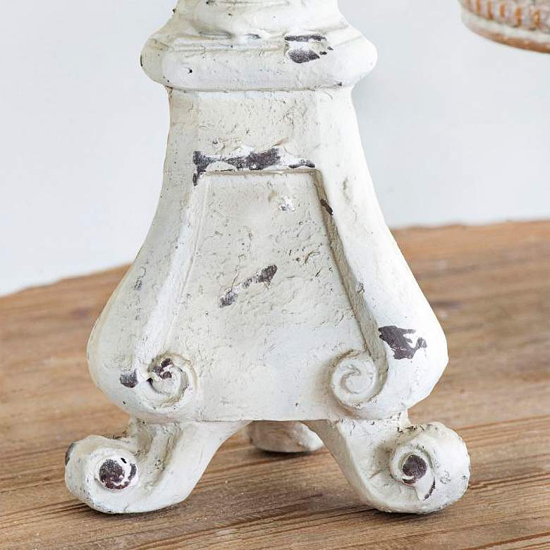 Image 2 Magnesia 27.5" Weathered White Candle Holder more views