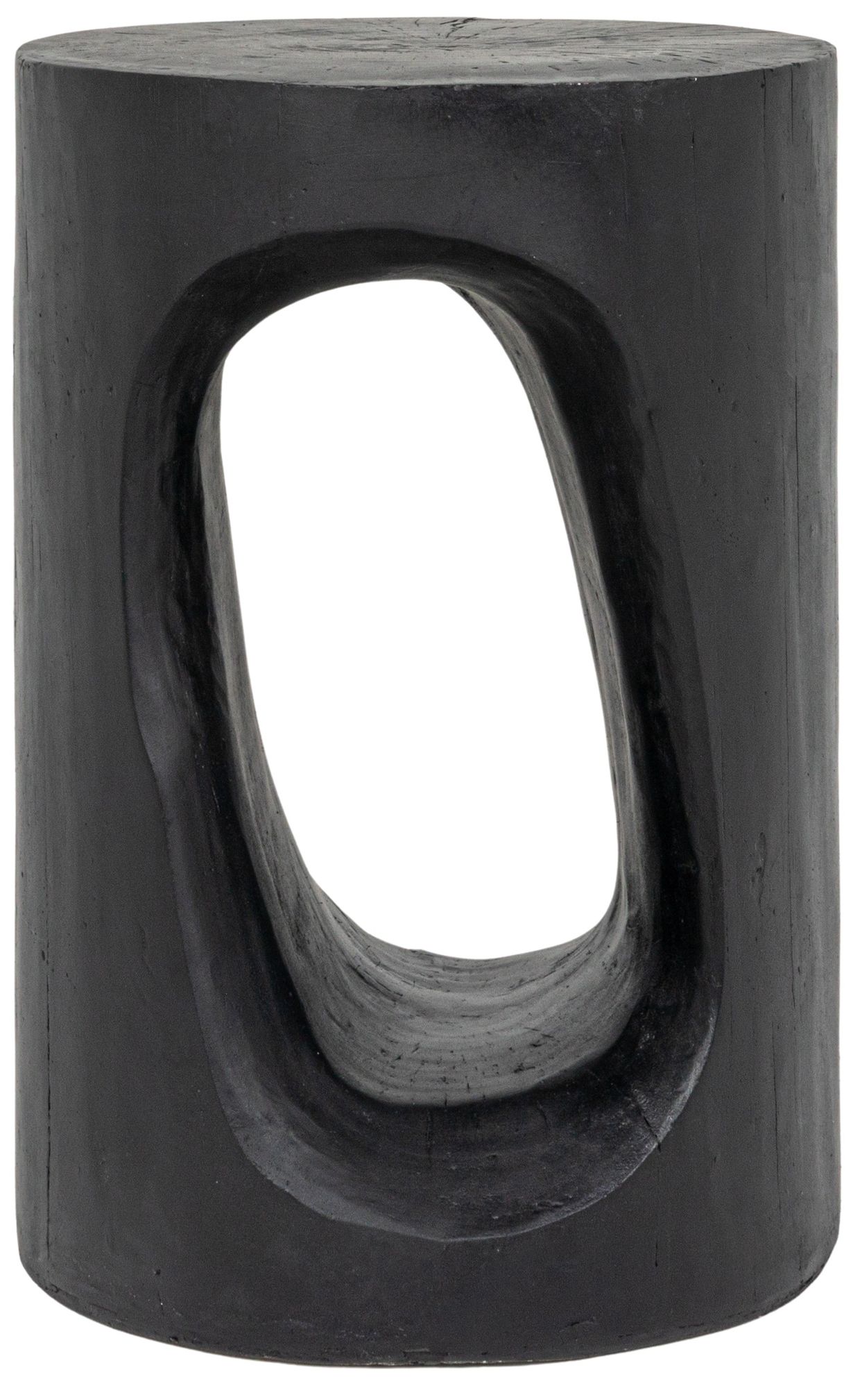 Magnesium Oxide Indoor Outdoor Accent Table, Black