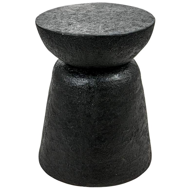 Image 2 Magnesium Oxide Pedestal Side Table, Black