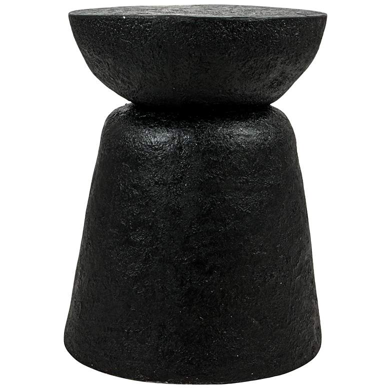 Image 6 Magnesium Oxide Pedestal Side Table, Black more views