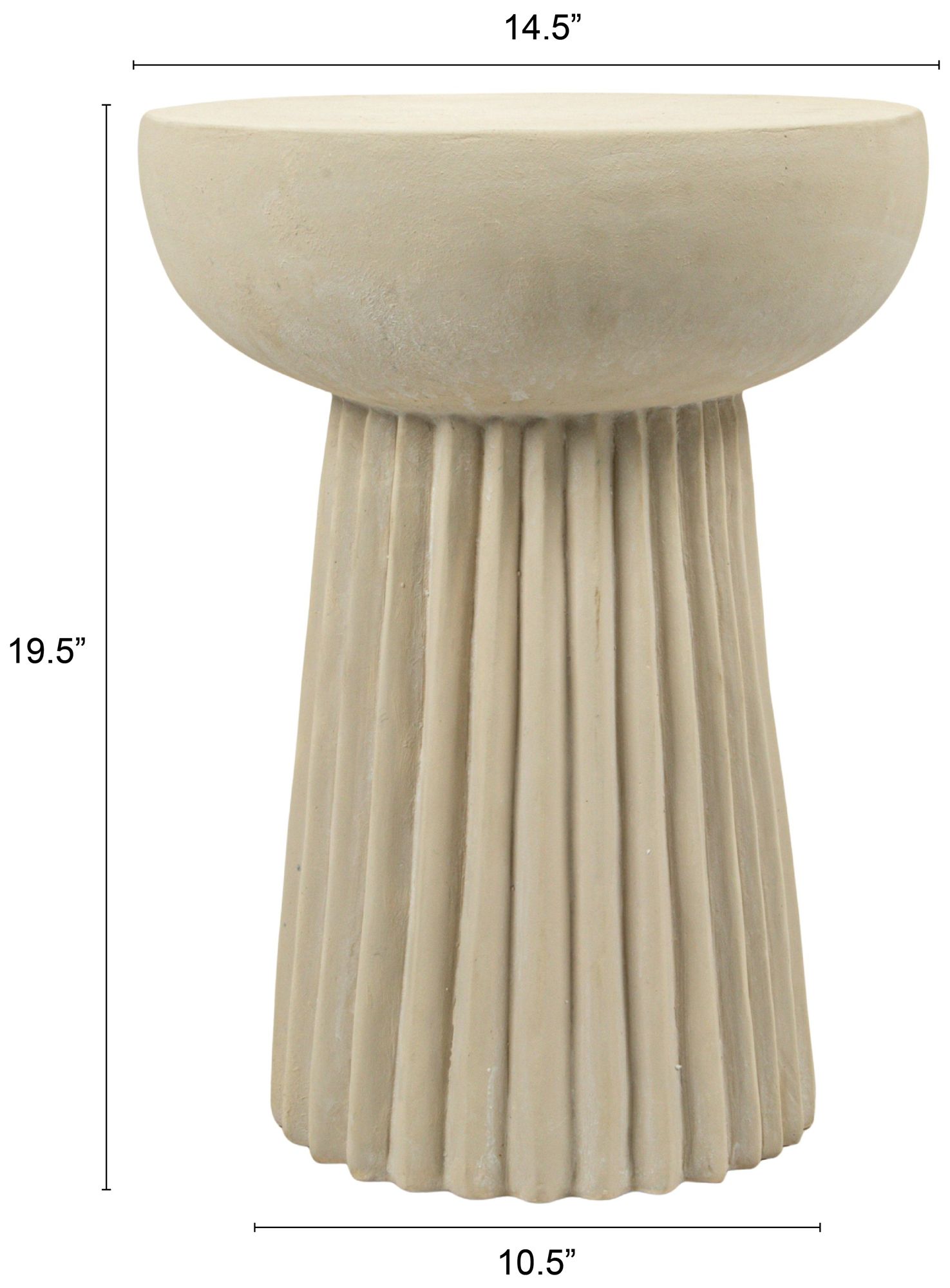 Image 3 Magnesium Oxide Side Table, Cream more views