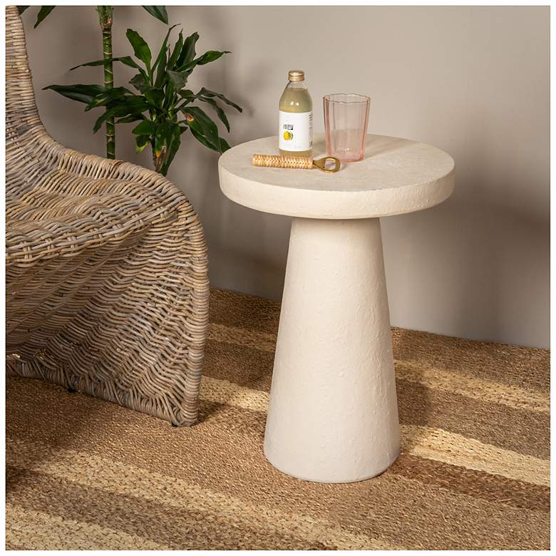 Image 1 Magnesium Oxide Tapered Side Table, Cream