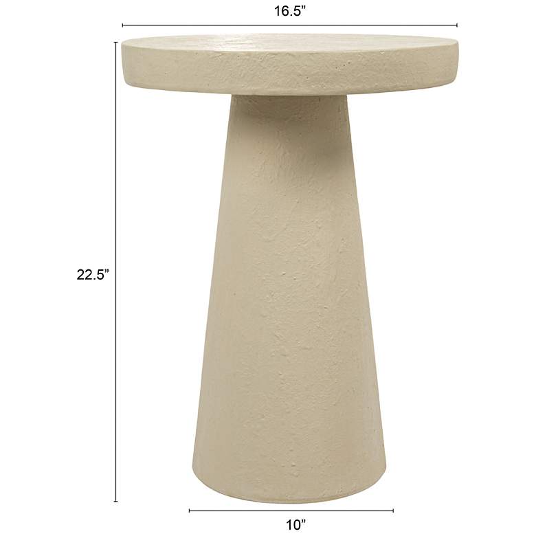 Image 3 Magnesium Oxide Tapered Side Table, Cream more views