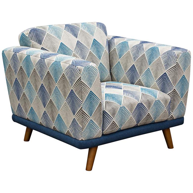 Image 1 Magnetic Seaside Lagoon Blue Fabric Accent Armchair