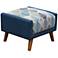 Magnetic Seaside Lagoon Blue Square Bench Ottoman