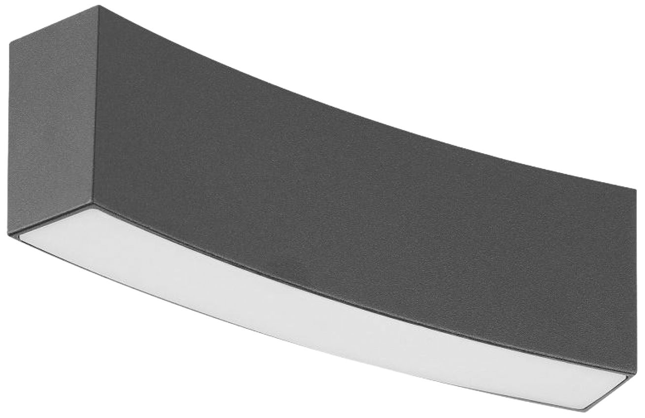Image 2 Magnetix 5" Wide Curved LED Light in Black with Frosted Diffuser 8-Wat more views
