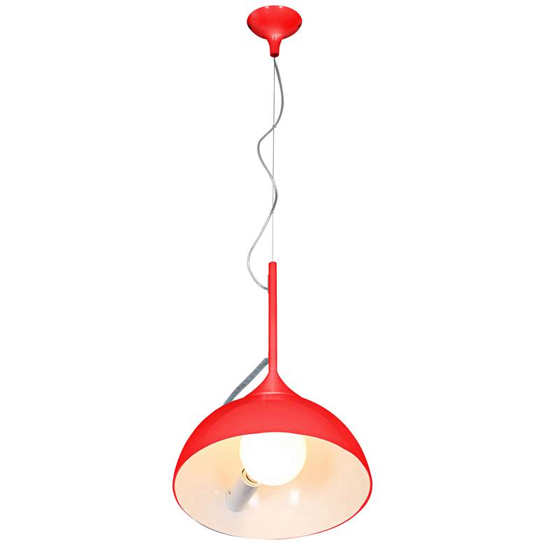 Magneto 13 3/4&quot; Wide Red Metal Pendant Light