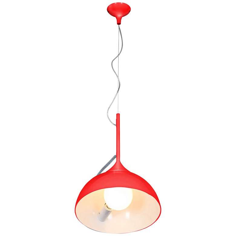 Image 1 Magneto 13 3/4" Wide Red Metal Pendant Light