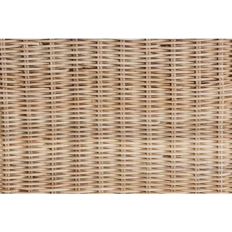 Image 5 Magni 18" Wide Natural Brown Rattan 1-Drawer Nightstand more views