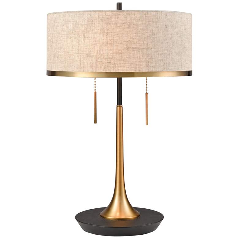 Image 2 Magnifica Black Aged Brass 2-Light Accent Table Lamp