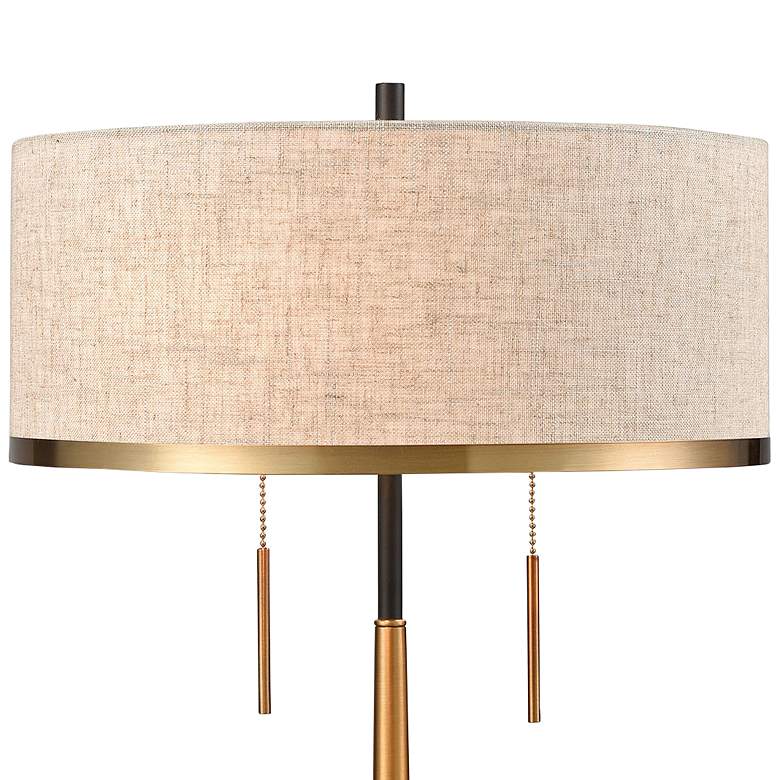 Image 3 Magnifica Black Aged Brass 2-Light Accent Table Lamp more views