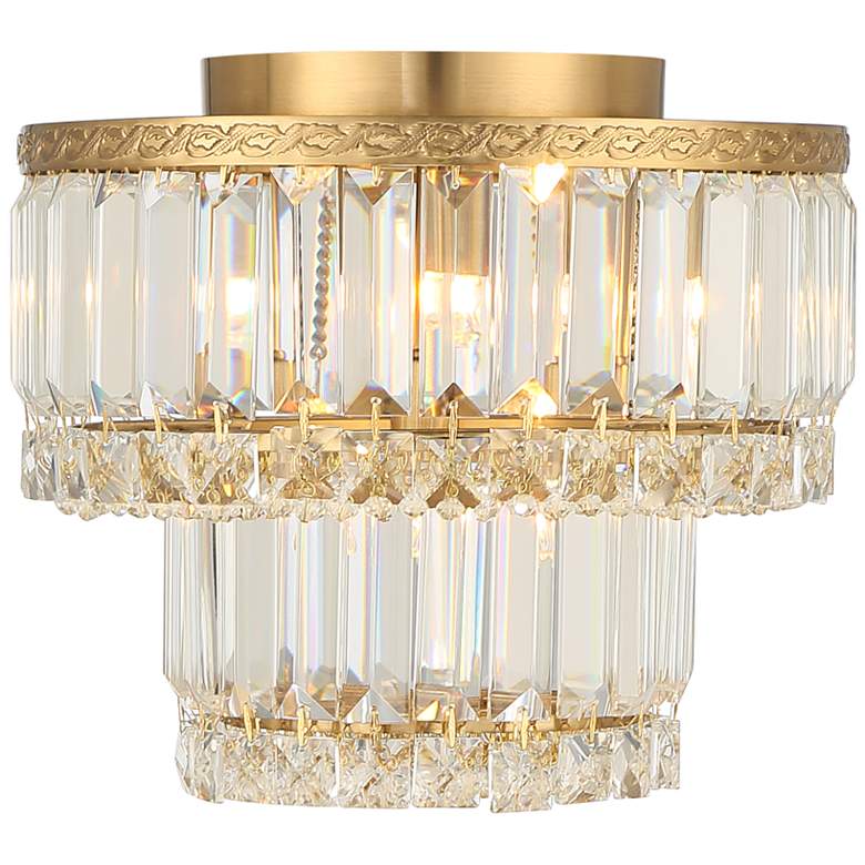 Image 4 Magnificence 10 1/2"W Soft Gold Crystal LED Ceiling Light more views