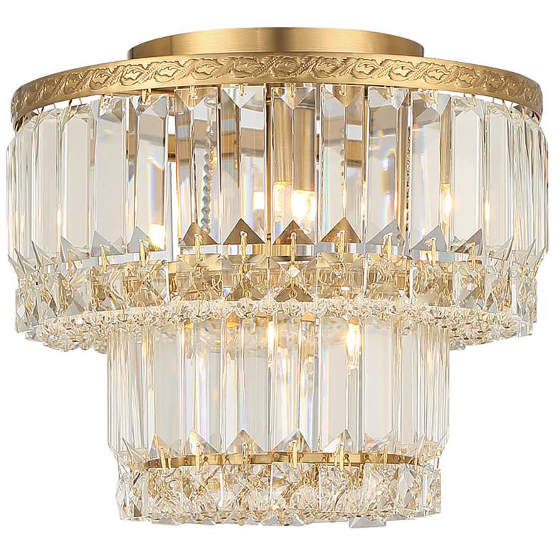 Image 5 Magnificence 10 1/2"W Soft Gold Crystal LED Ceiling Light more views